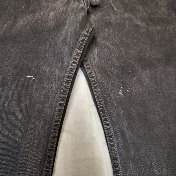 Levis 505 Jeans Mens 34x31 Black Denim Straight Leg Zip Fly Classic 5 Pocket - Picture 6 of 12